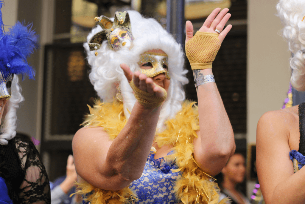 Mardi Gras Feather Hat/Wig